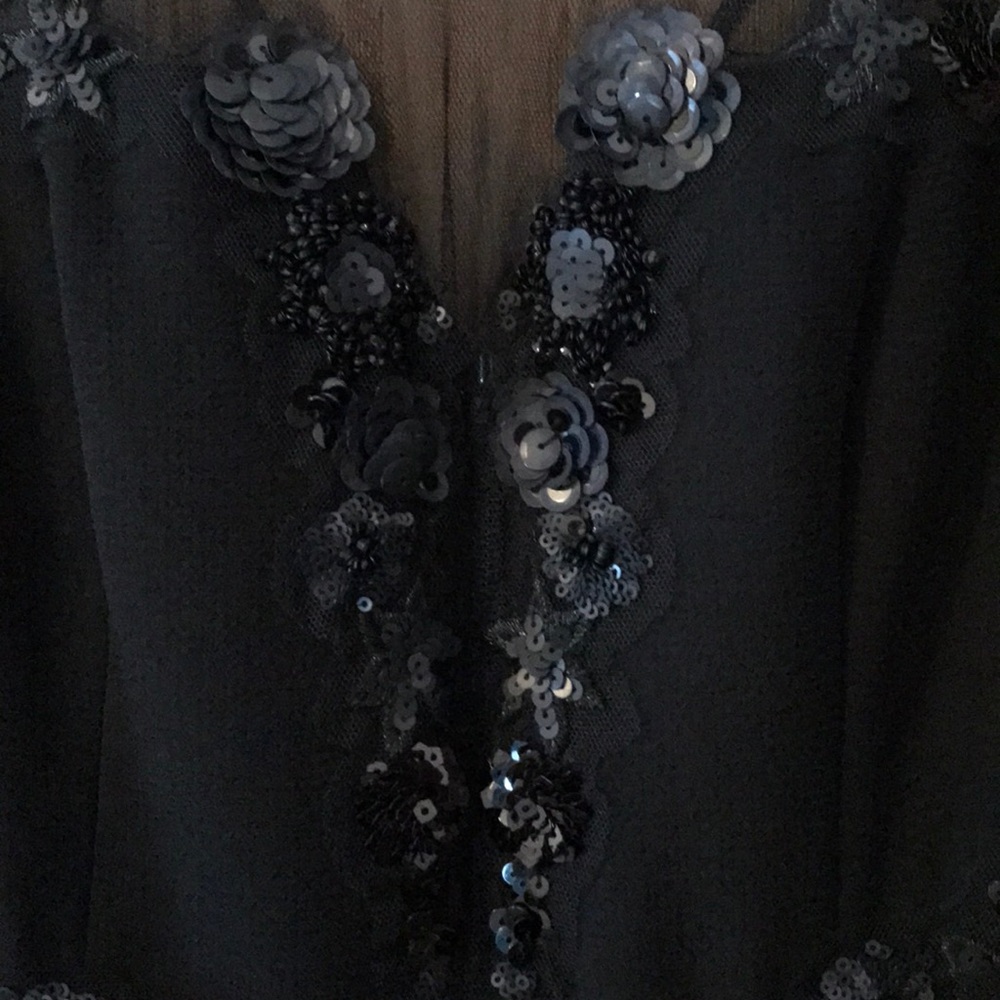 BCBG Black Evening Gown Size 6, Worn Once! - Picture 6 of 8